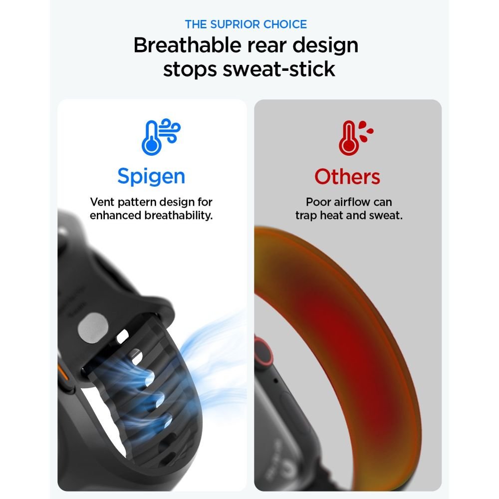 Spigen Λουράκι Apple Watch Ultra (1/2/3) - 49mm με Θήκη Προστασίας - Liquid Air Pro - Black