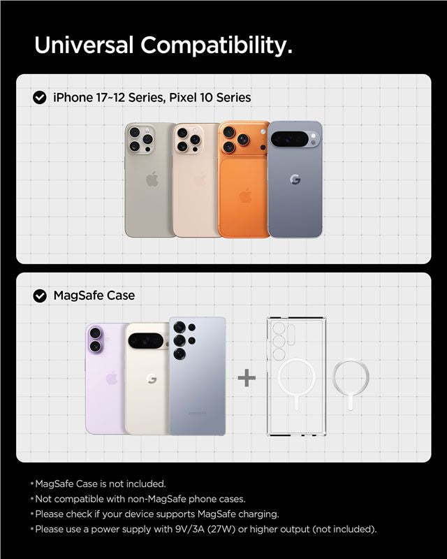 Spigen Μαγνητική Βάση Αυτοκινήτου Αεραγωγού με Ασύρματη Φόρτιση MagSafe Qi2 15W - Essential EV15MAQ - Black