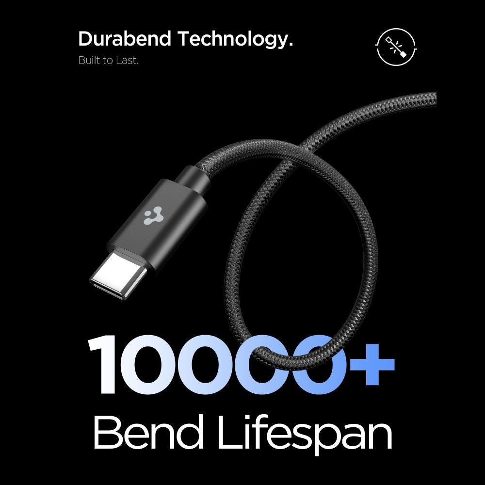 Spigen Οικιακός Φορτιστής Γρήγορης Φόρτισης 45W με 1 Θύρα Type - C και Καλώδιο Type - C to Type - C - EE451EU Essential - Black