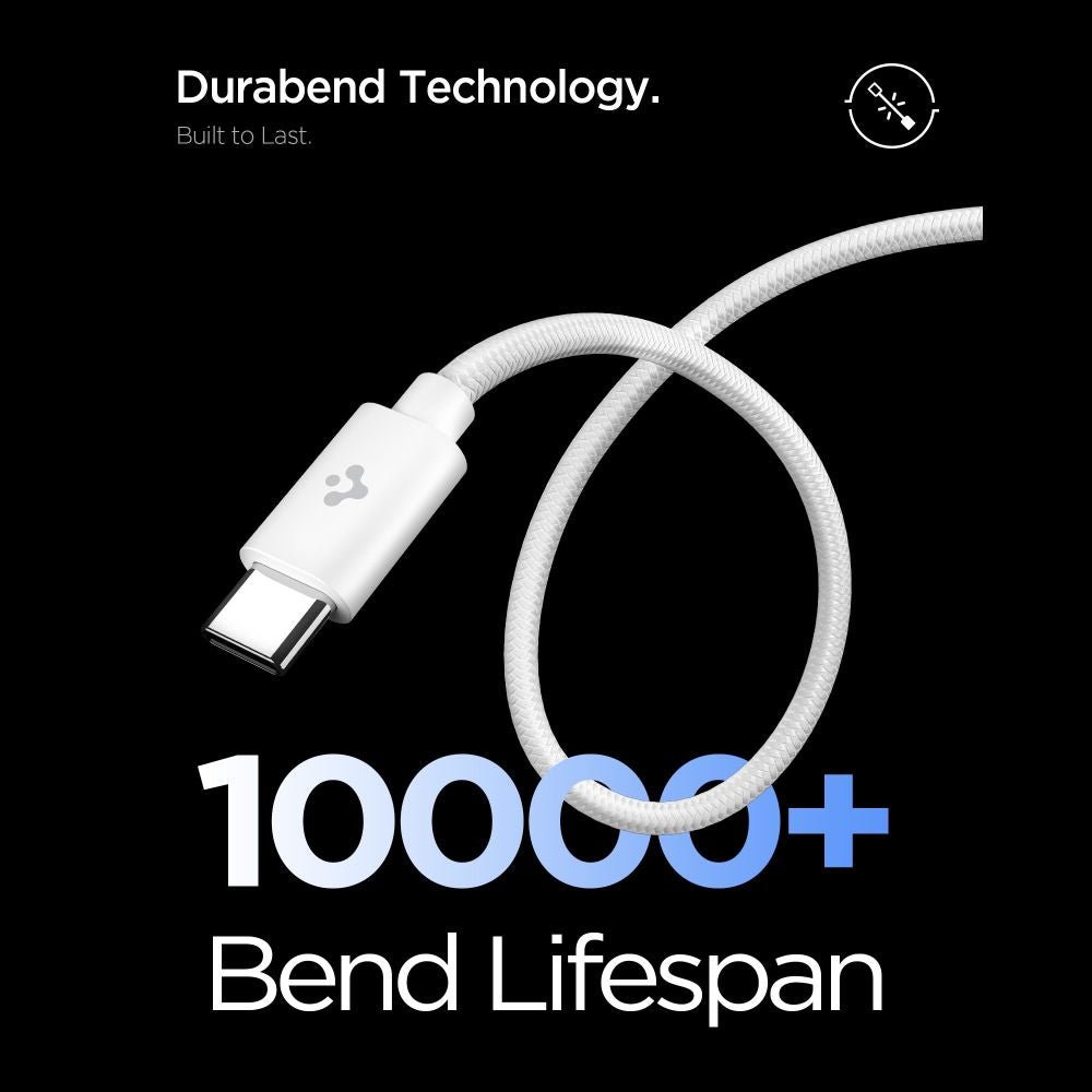 Spigen Οικιακός Φορτιστής Γρήγορης Φόρτισης 45W με 1 Θύρα Type - C και Καλώδιο Type - C to Type - C - EE451EU Essential - White