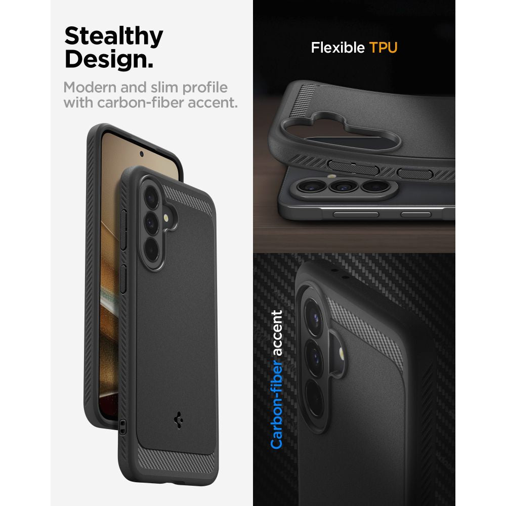 Spigen Samsung Galaxy A37 5G - Θήκη Σιλικόνης TPU - Rugged Armor - Matte Black