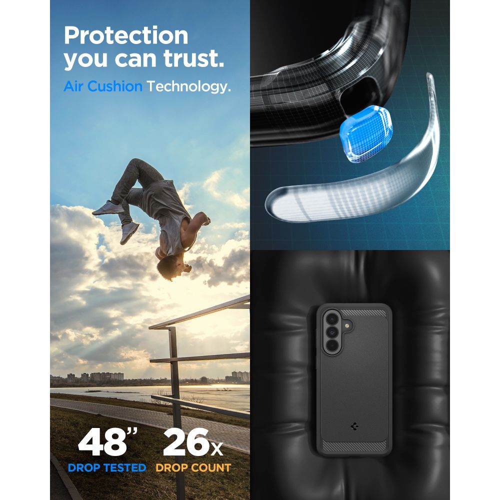 Spigen Samsung Galaxy A37 5G - Θήκη Σιλικόνης TPU - Rugged Armor - Matte Black