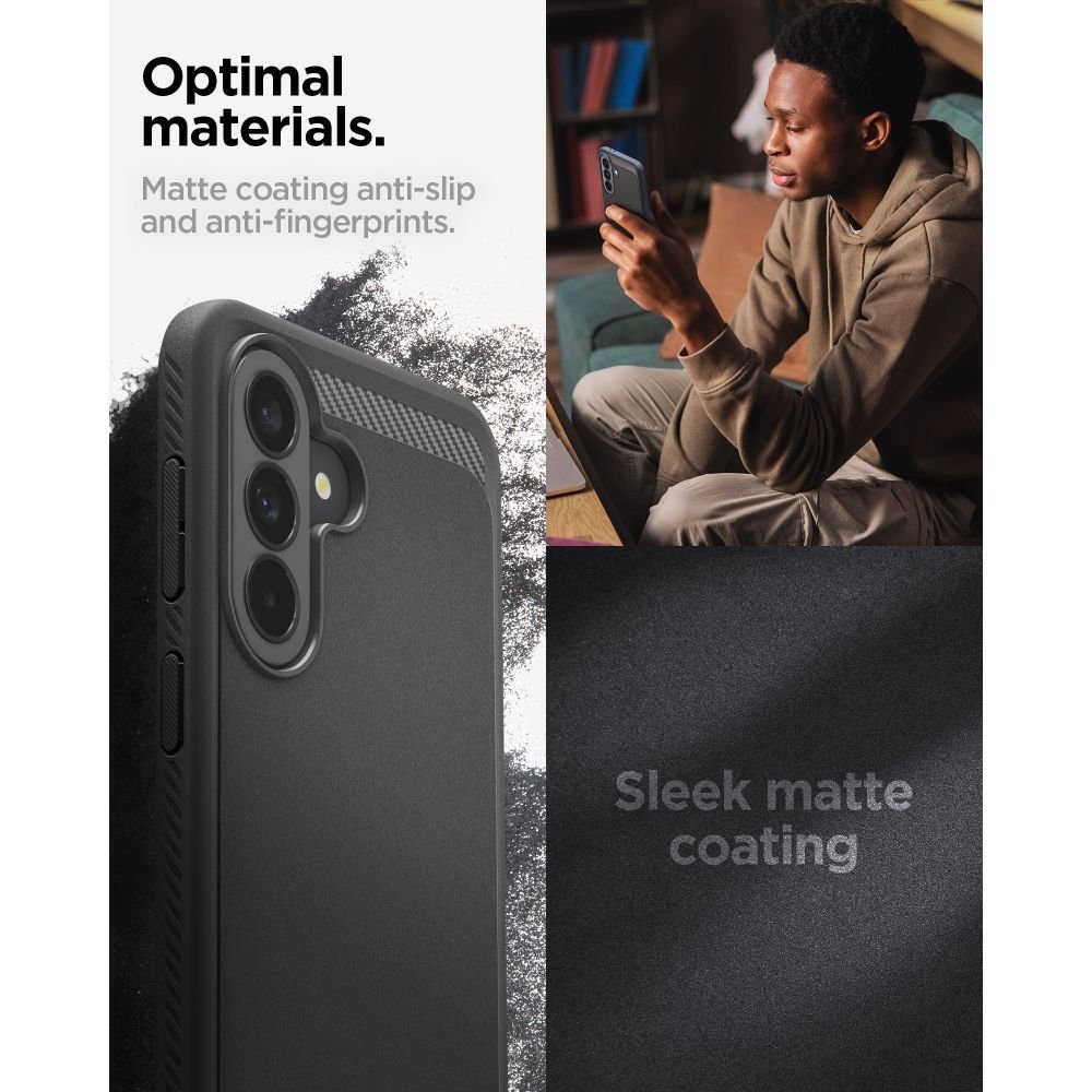 Spigen Samsung Galaxy A37 5G - Θήκη Σιλικόνης TPU - Rugged Armor - Matte Black