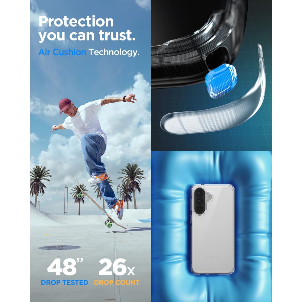 Spigen Samsung Galaxy A57 5G - Σκληρή Θήκη με Πλαίσιο Σιλικόνης - Ultra Hybrid - Crystal Clear