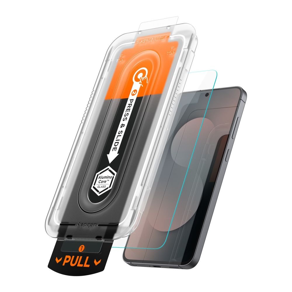 Spigen Samsung Galaxy S25 FE - Case Friendly Αντιχαρακτικό Γυαλί Οθόνης - Glas.tR EZ Fit Pro - 2 Τεμάχια - Διάφανα