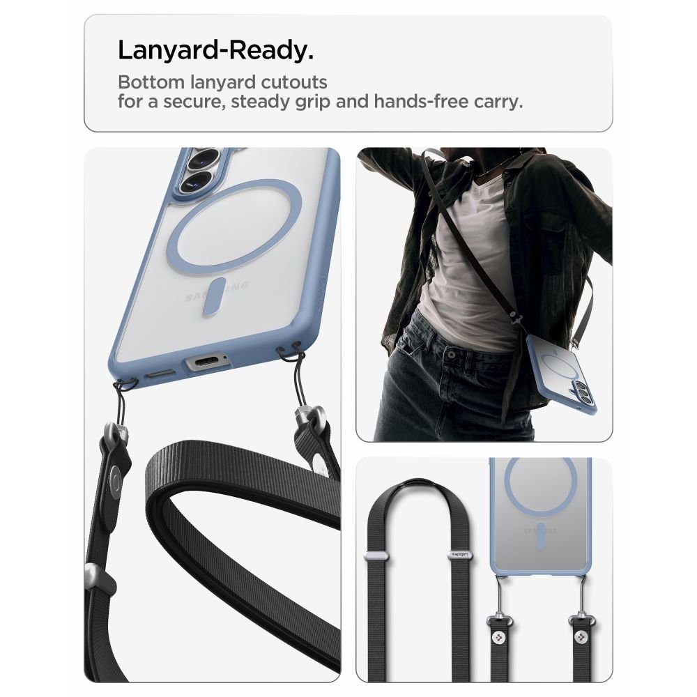 Spigen Samsung Galaxy S26 Plus - Σκληρή Θήκη με Πλαίσιο Σιλικόνης Και MagSafe - Ultra Hybrid Mag - Clear / Light Blue