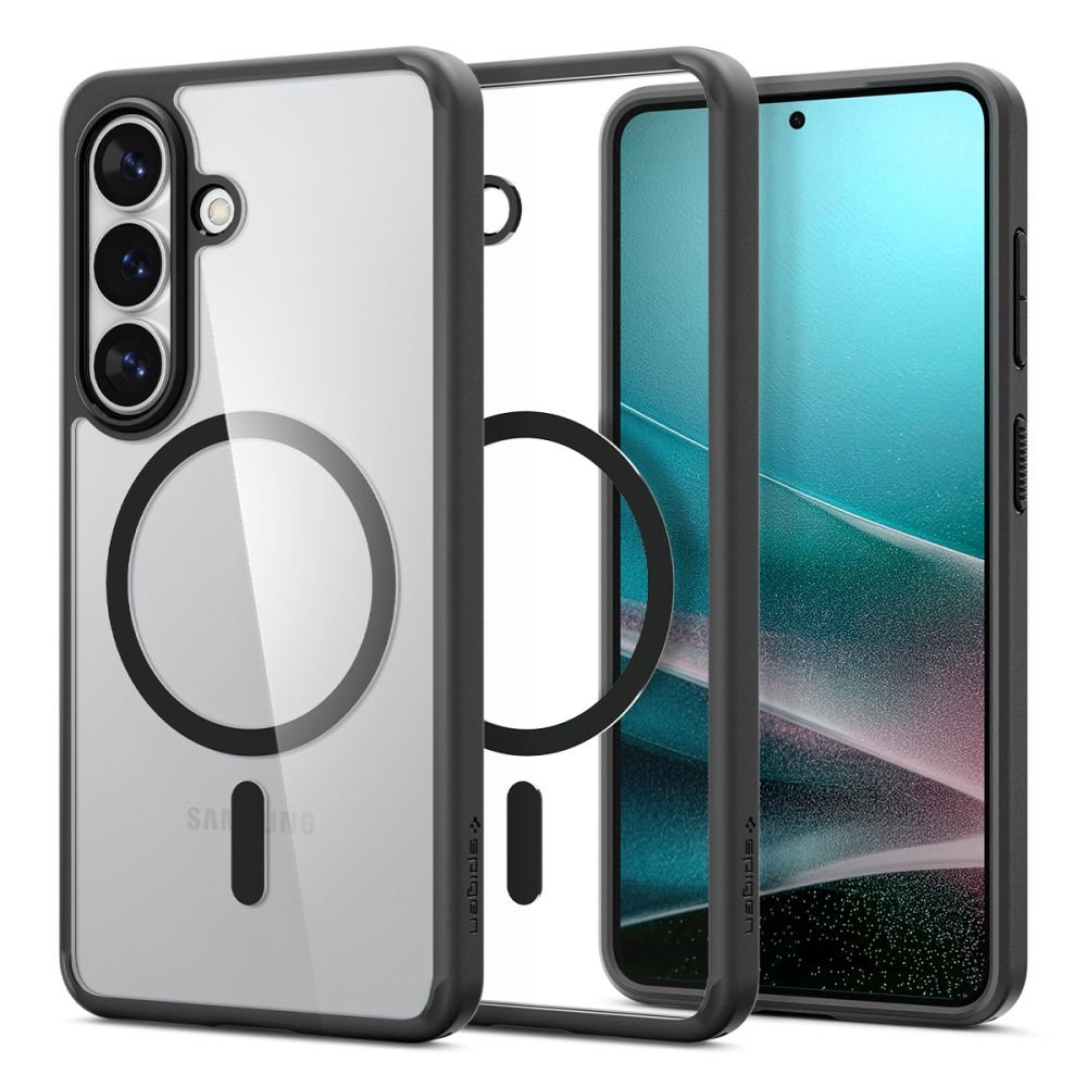Spigen Samsung Galaxy S26 Plus - Σκληρή Θήκη με Πλαίσιο Σιλικόνης Και MagSafe - Ultra Hybrid Mag - Clear / Matte Black