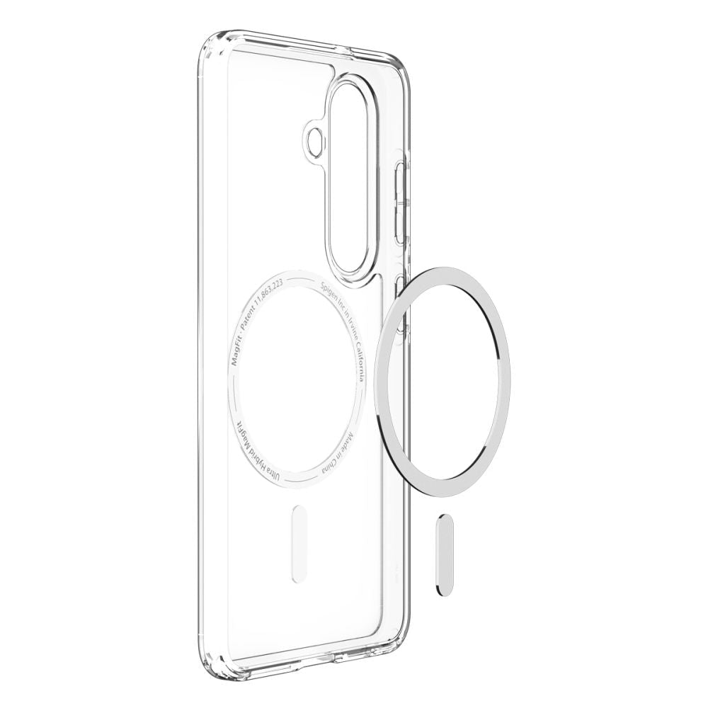 Spigen Samsung Galaxy S26 Plus - Σκληρή Θήκη με Πλαίσιο Σιλικόνης Και MagSafe - Ultra Hybrid Mag - Clear / White