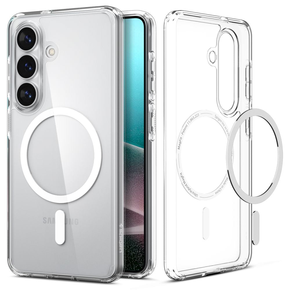 Spigen Samsung Galaxy S26 Plus - Σκληρή Θήκη με Πλαίσιο Σιλικόνης Και MagSafe - Ultra Hybrid Mag - Clear / White