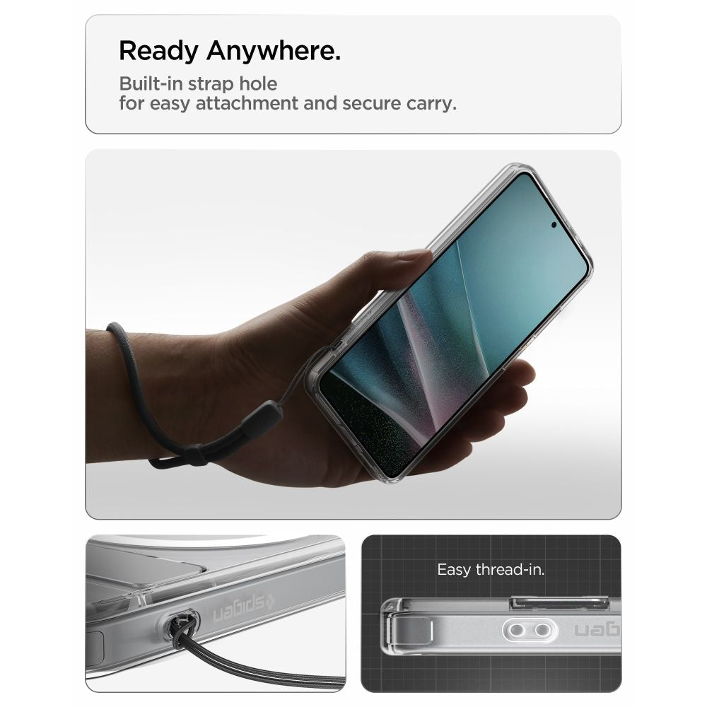 Spigen Samsung Galaxy S26 Plus - Σκληρή Θήκη με Πλαίσιο Σιλικόνης και Stand - Ultra Hybrid S MagSafe - Clear / White