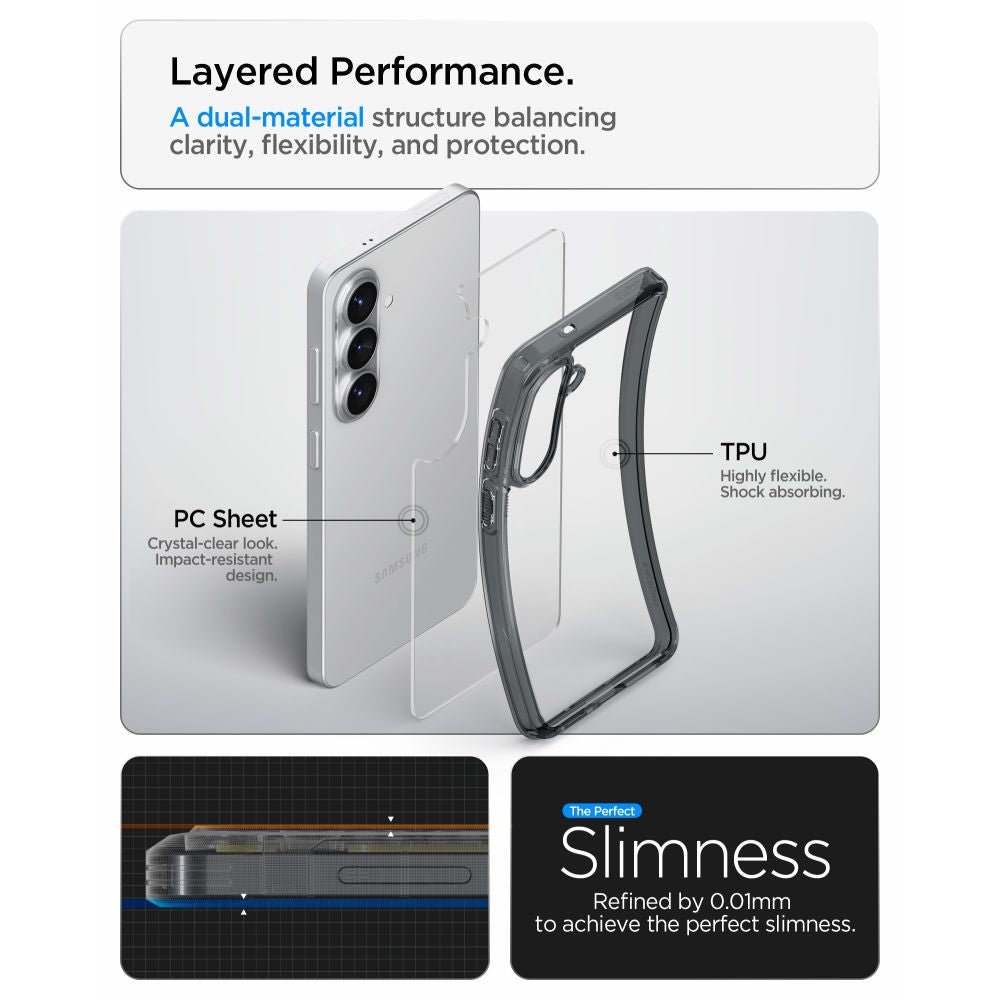 Spigen Samsung Galaxy S26 Plus Σκληρή Θήκη με Πλαίσιο Σιλικόνης - Ultra Hybrid - Space Crystal