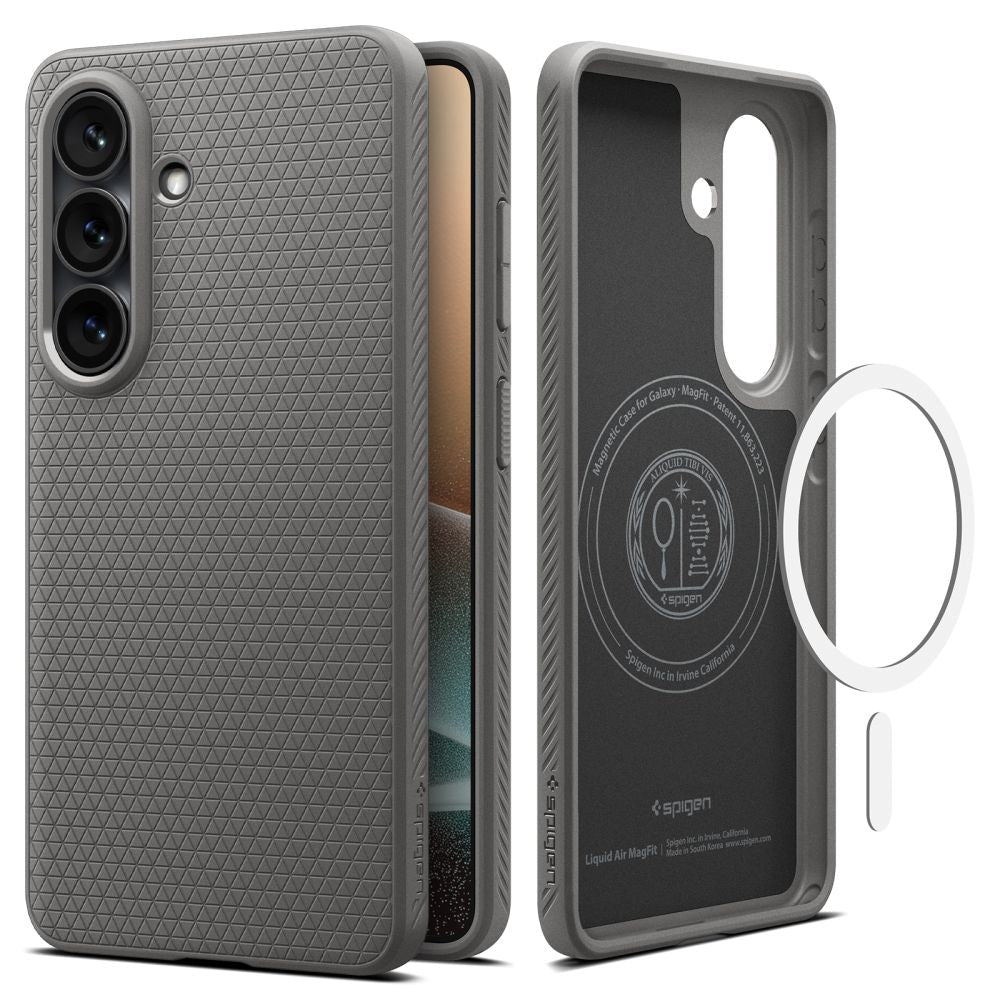Spigen Samsung Galaxy S26 Plus - Θήκη Σιλικόνης με Magsafe - Liquid Air Mag - Marble Grey