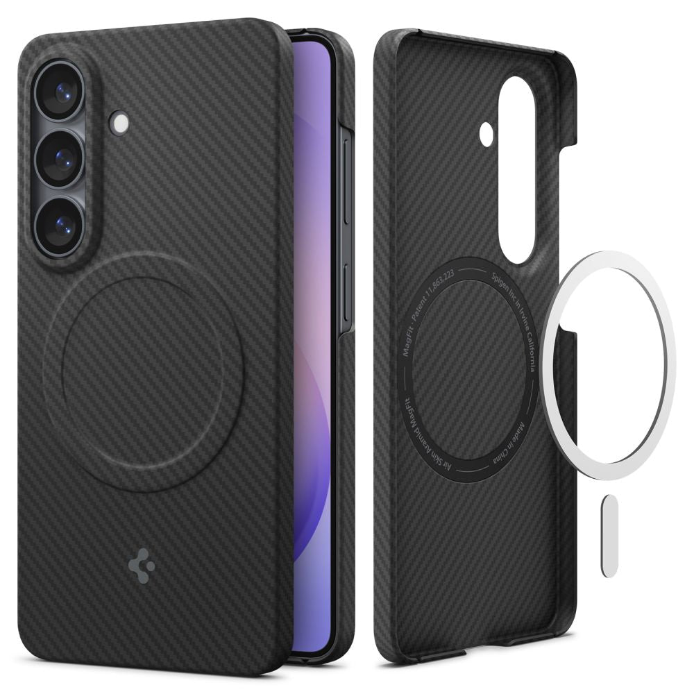 Spigen Samsung Galaxy S26 - Σκληρή Θήκη Aramid Fiber με MagSafe - AirSkin Aramid Mag - Black