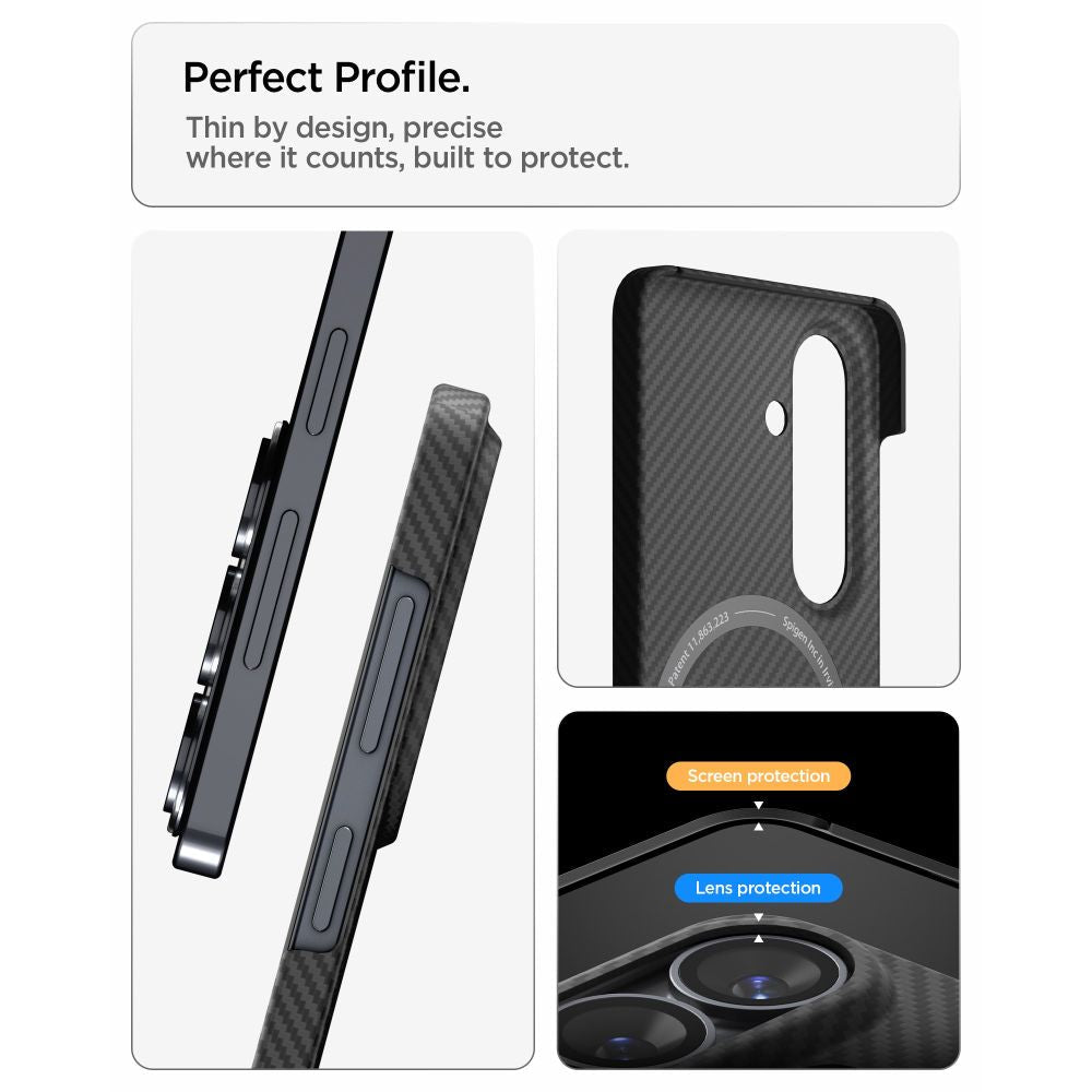 Spigen Samsung Galaxy S26 - Σκληρή Θήκη Aramid Fiber με MagSafe - AirSkin Aramid Mag - Black