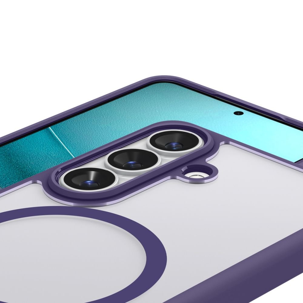Spigen Samsung Galaxy S26 - Σκληρή Θήκη με Πλαίσιο Σιλικόνης Και MagSafe - Ultra Hybrid Mag - Clear / Deep Purple
