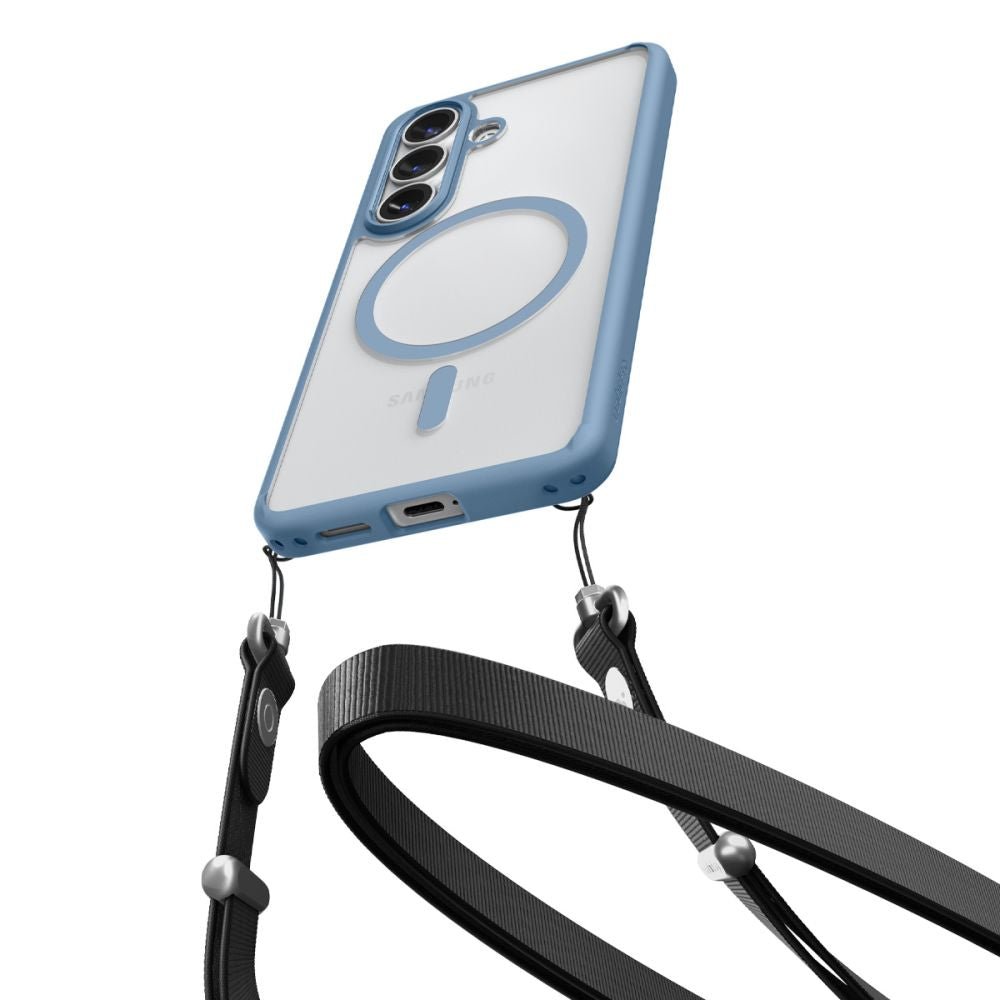 Spigen Samsung Galaxy S26 - Σκληρή Θήκη με Πλαίσιο Σιλικόνης Και MagSafe - Ultra Hybrid Mag - Clear / Light Blue