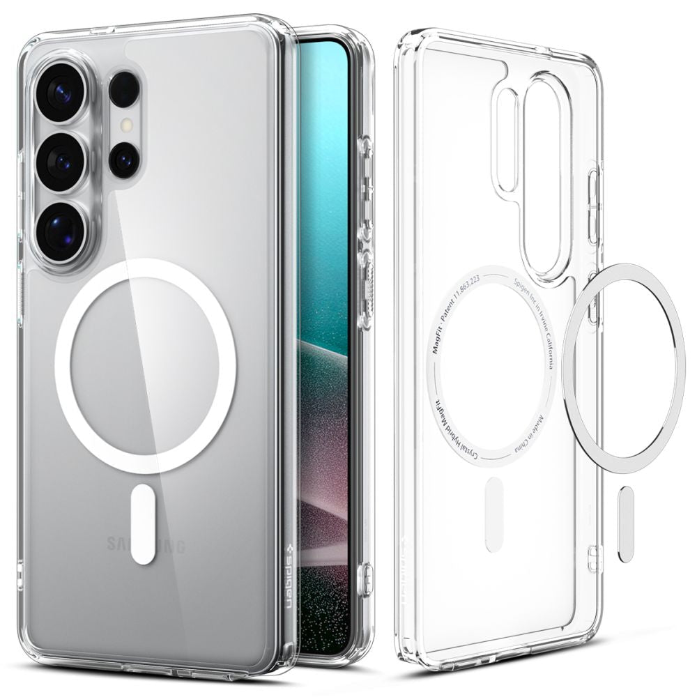 Spigen Samsung Galaxy S26 Ultra - Σκληρή Θήκη με Πλαίσιο Σιλικόνης Και MagSafe - Ultra Hybrid Mag - Clear / White