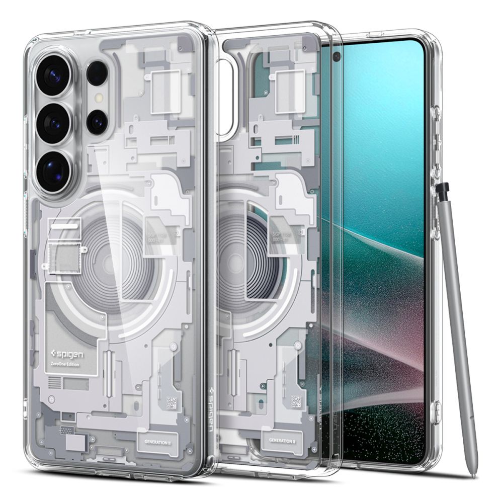 Spigen Samsung Galaxy S26 Ultra - Σκληρή Θήκη με Πλαίσιο Σιλικόνης και MagSafe - Ultra Hybrid Mag - Zero One White