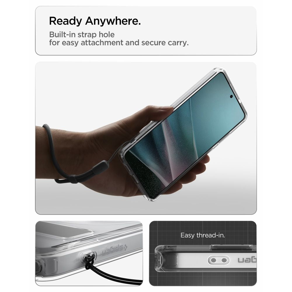 Spigen Samsung Galaxy S26 Ultra - Σκληρή Θήκη με Πλαίσιο Σιλικόνης και Stand - Ultra Hybrid S MagSafe - Clear / White