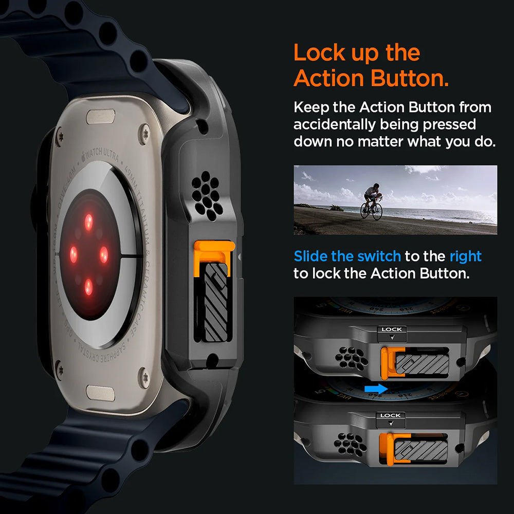 Spigen Θήκη Apple Watch Ultra (1/2/3/4) - 49mm Lock Fit - Black