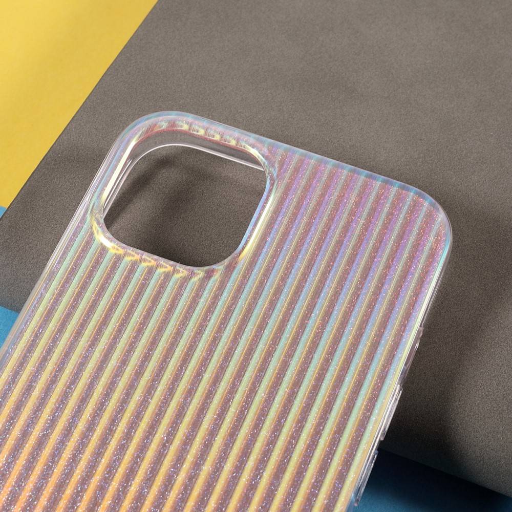 Kingxbar iPhone 13 Travel Series Σκληρή Θήκη με Πλαίσιο Σιλικόνης - Sunset - Multicolor