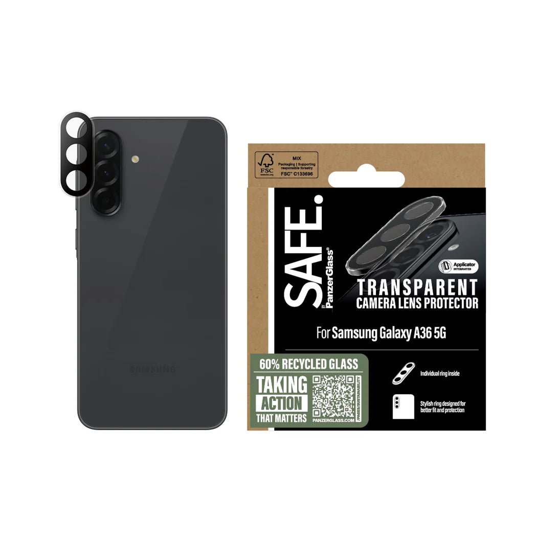 Safe by PanzerGlass Samsung Galaxy A36 5G Camera Lens Protector Αντιχαρακτικό Γυαλί για την Κάμερα - Διάφανο
