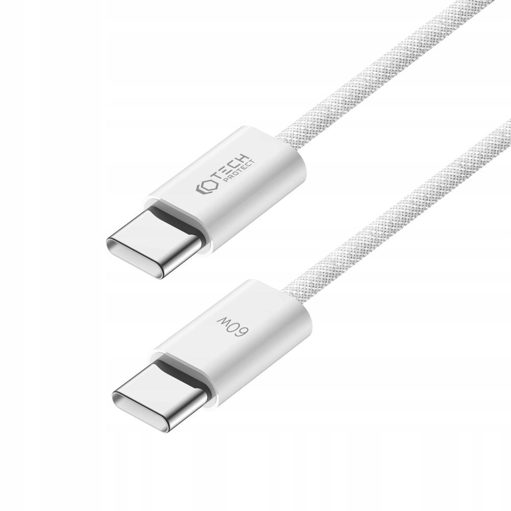 Tech - Protect UltraBoost Classic PD 60W 3A - Καλώδιο Δεδομένων και Φόρτισης Type - C to Type - C - 2m - White