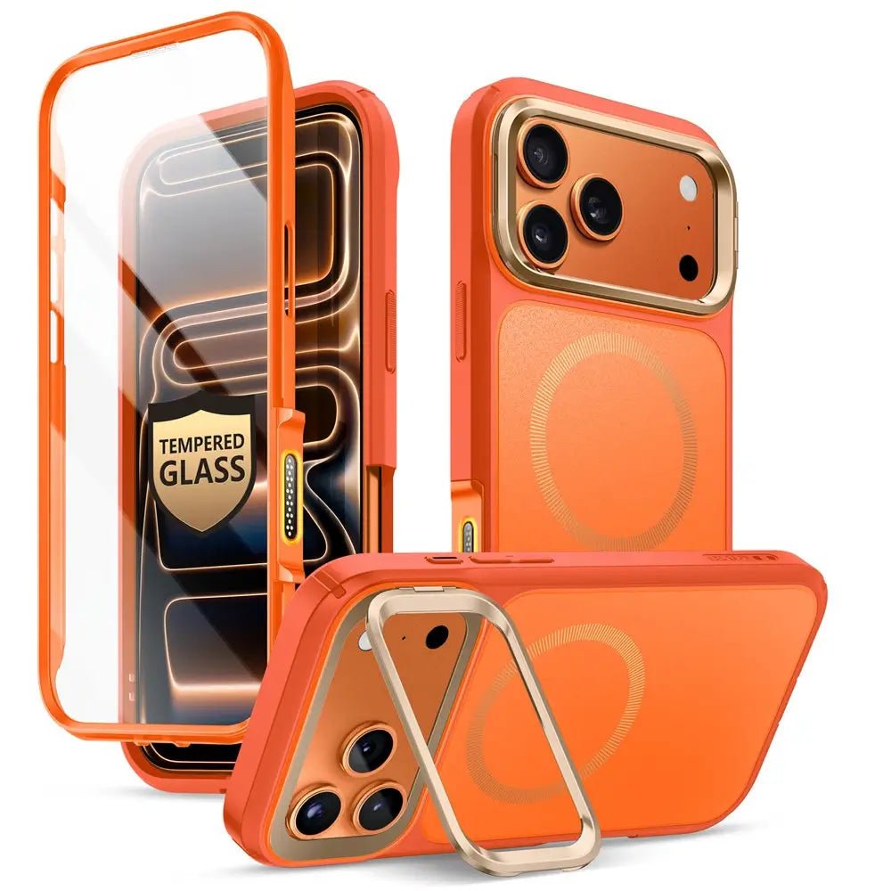 Supcase iPhone 17 Pro Max - IBLSN Ares Flip Mag - MagSafe Σκληρή Θήκη με Πλαίσιο Σιλικόνης και Προστασία Οθόνης και Stand - Coral