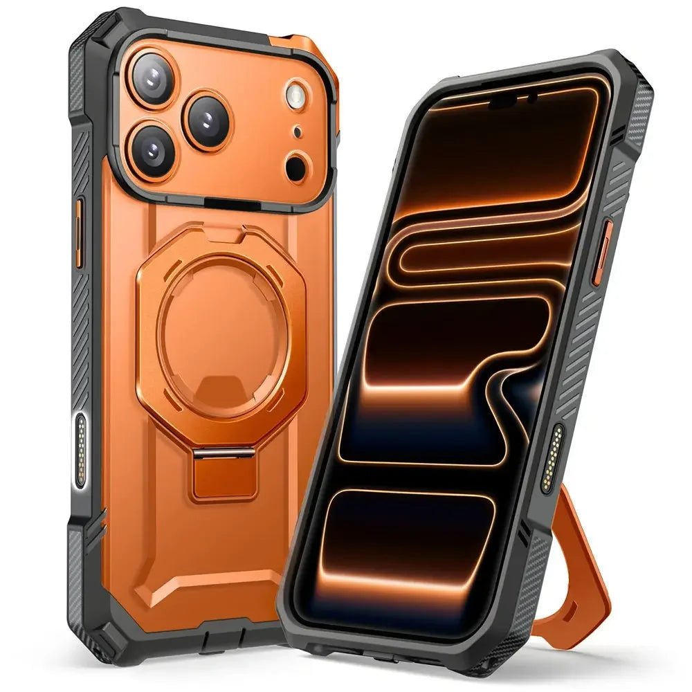 Supcase iPhone 17 Pro - UB Grip Mag - Σκληρή Θήκη με MagSafe και Stand - Clear / Coral