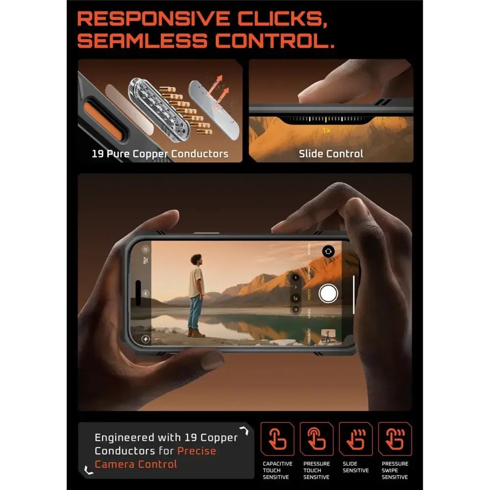 Supcase iPhone 17 Pro - UB Grip Mag - Σκληρή Θήκη με MagSafe και Stand - Clear / Coral