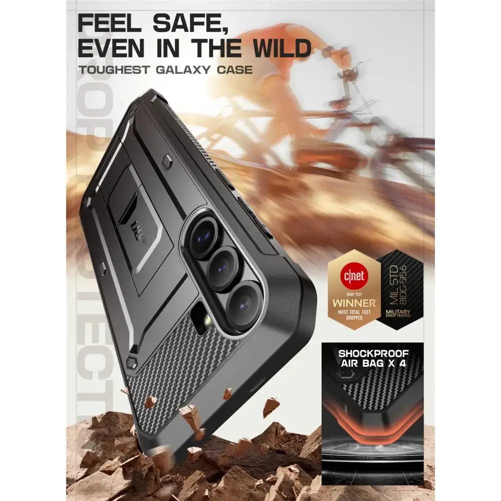 Supcase Samsung Galaxy S25 FE - Unicorn Beetle Pro - Σκληρή Θήκη με Προστασία Οθόνης και Stand - Black