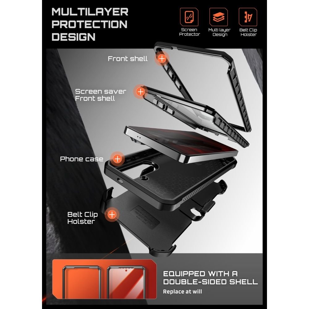 Supcase Samsung Galaxy S26 Plus - Σκληρή Θήκη MagSafe με Προστασία Οθόνης και Stand - Unicorn Beetle Pro Mag 2 Set - Black