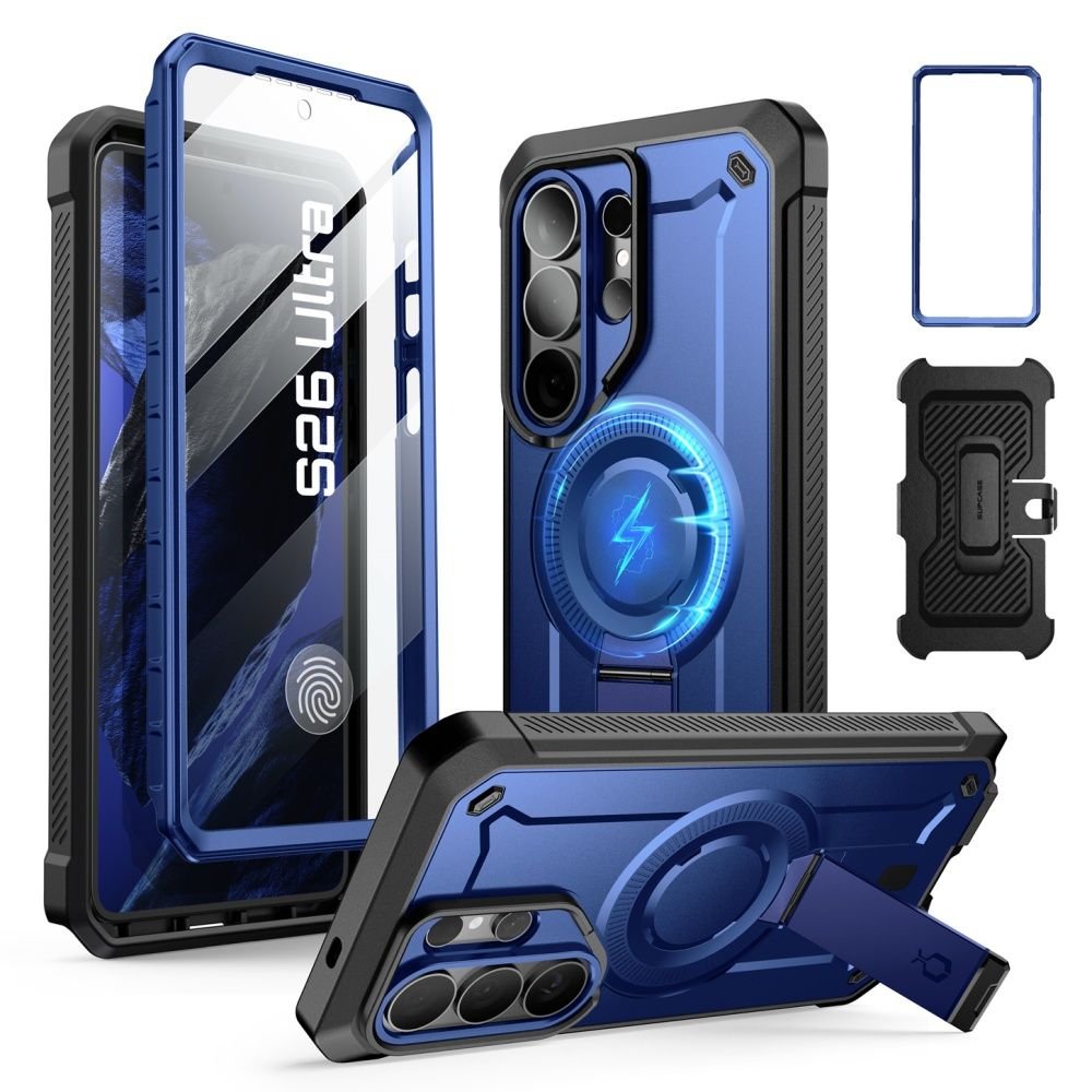 Supcase Samsung Galaxy S26 Ultra - Σκληρή Θήκη MagSafe με Προστασία Οθόνης και Stand - Unicorn Beetle Pro Mag 2 Set - Cobalt Blue