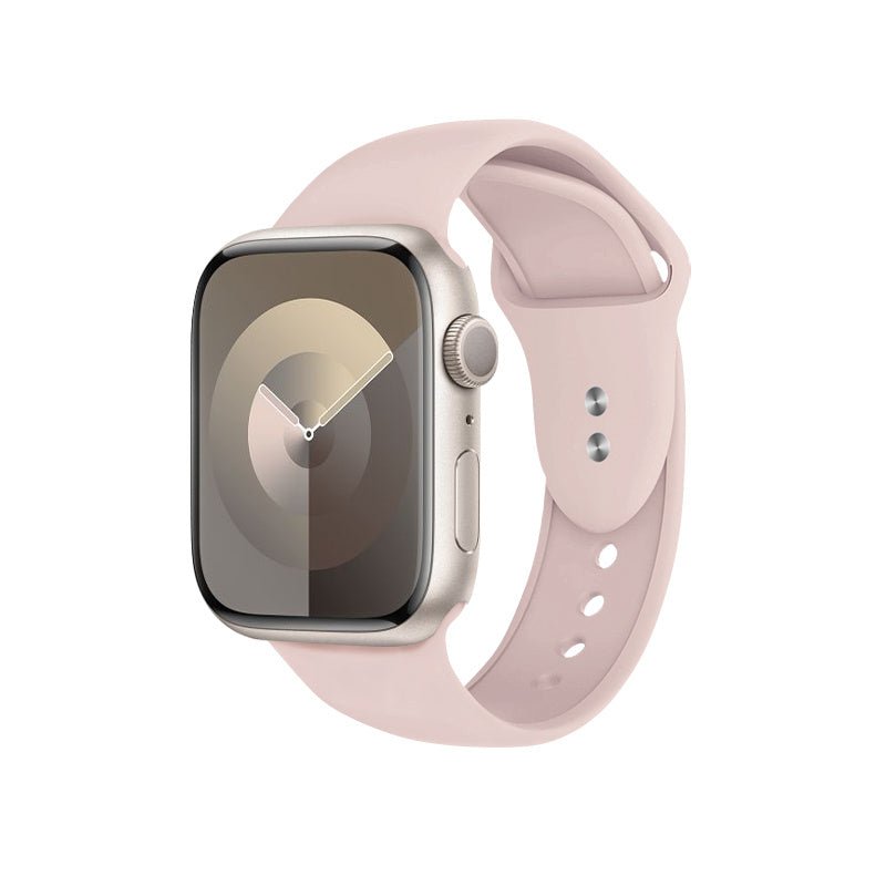 Crong Λουράκι Apple Watch 4/5/6/7/8/9/10/11 - SE (1/2/3) - ULTRA (1/2/3) - 44/45/46/49mm Σιλικόνης - Liquid Strap - Sand Pink