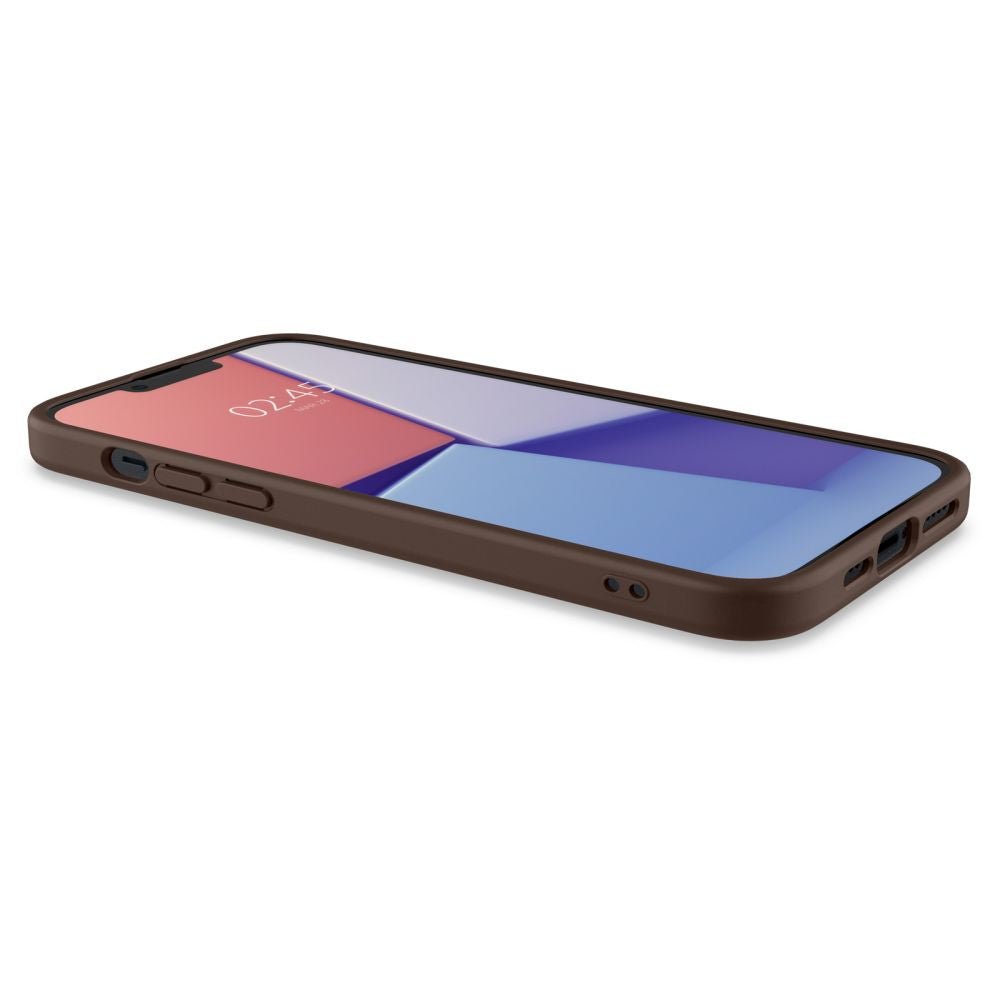 Spigen Cyrill iPhone 14 Plus / iPhone 15 Plus Kajuk Mag Θήκη με Επένδυση Συνθετικού Δέρματος και MagSafe - Saddle Brown