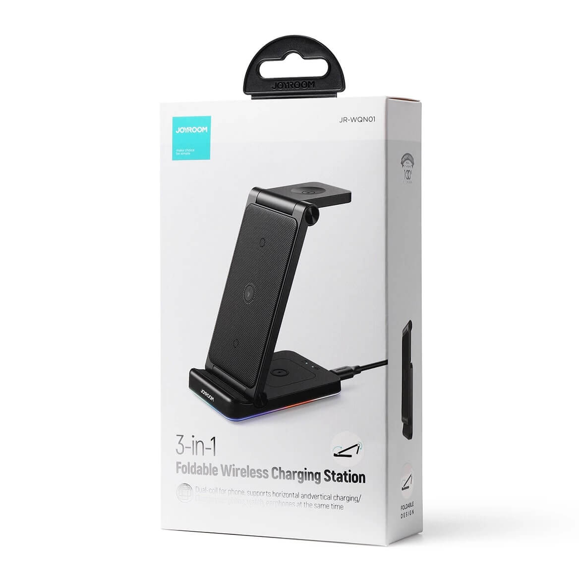 Joyroom JR - WQN01 15W 3in1 Ασύρματος Φορτιστής Qi Charge για Smartphones και Apple Watch και Airpods - Black