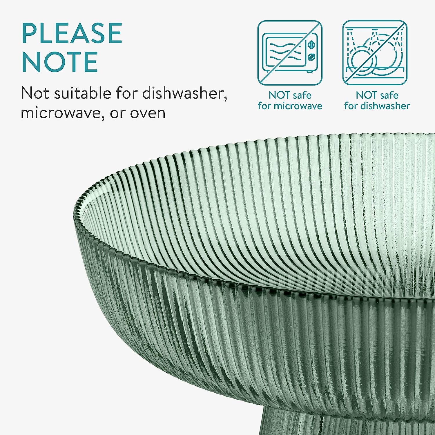 Navaris Γυάλινη Φρουτιέρα - Green - 58038.02