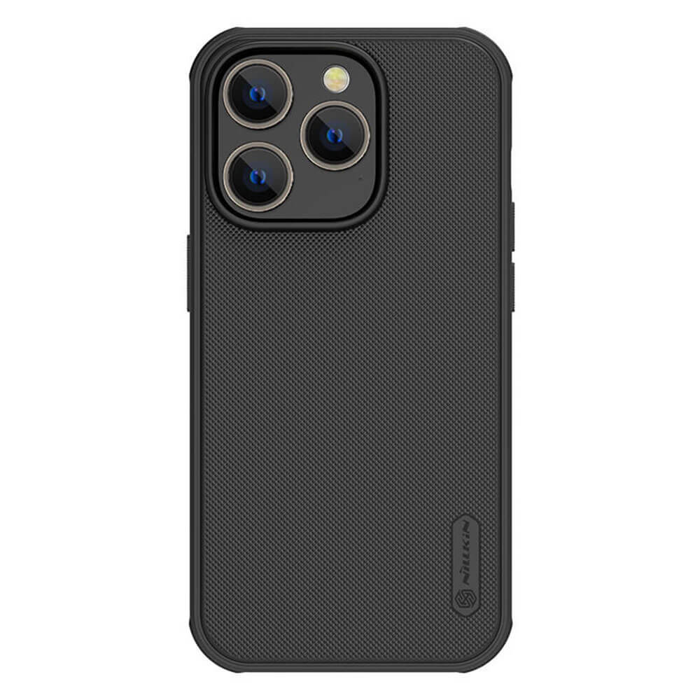 Nillkin iPhone 14 Pro Super Frosted Shield Pro Σκληρή Θήκη με Πλαίσιο Σιλικόνης - Black