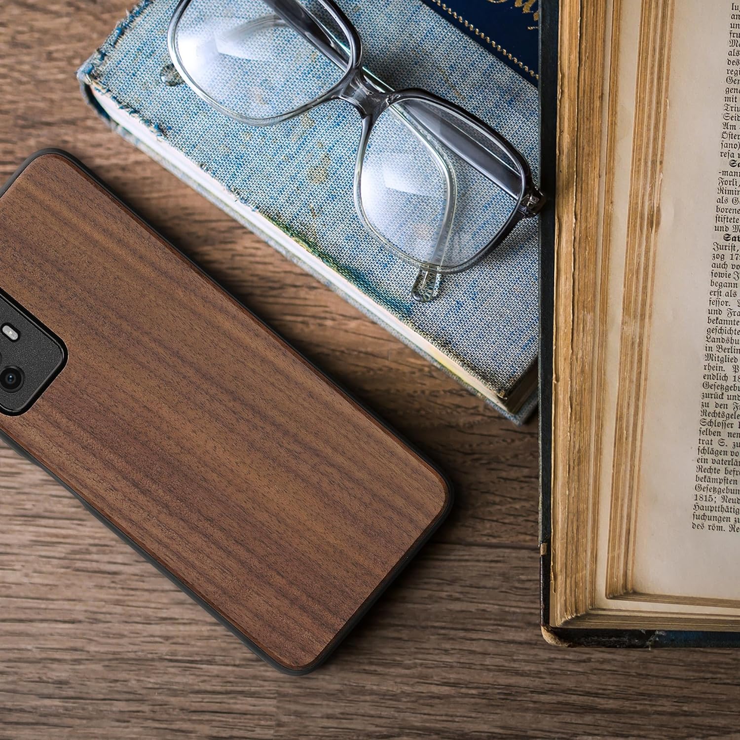 KW Xiaomi Redmi Note 12S Θήκη από Φυσικό Ξύλο - Dark Brown - 60697.18