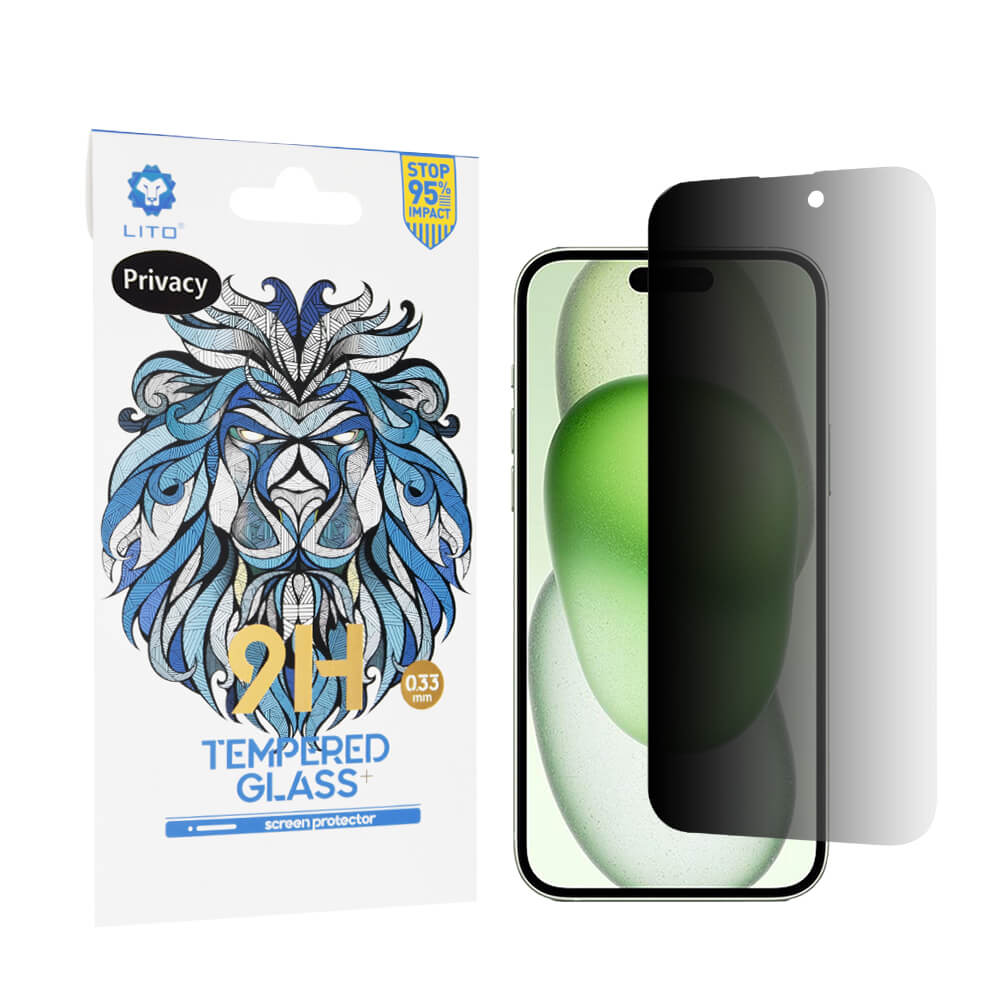 Lito iPhone 15 Plus 2.5D Classic Glass - 9H Αντιχαρακτικό Γυαλί Οθόνης - Privacy