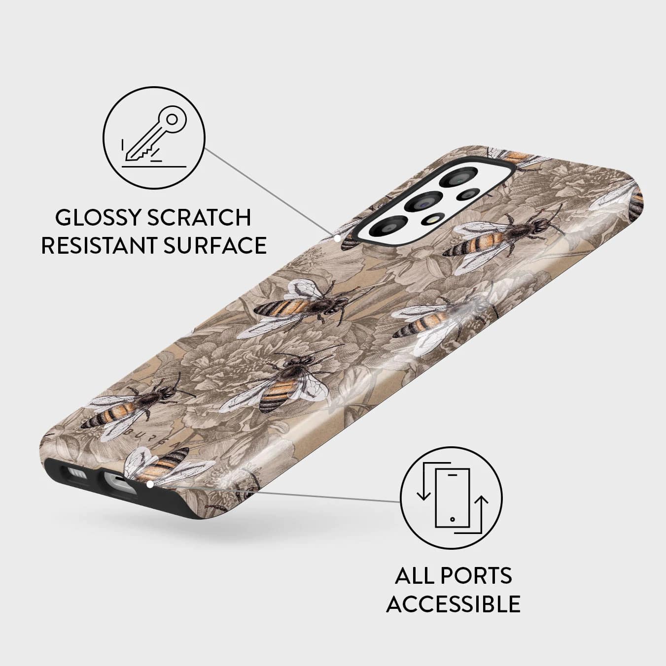 Burga Samsung Galaxy A33 5G Fashion Tough Σκληρή Θήκη - Honey Bee