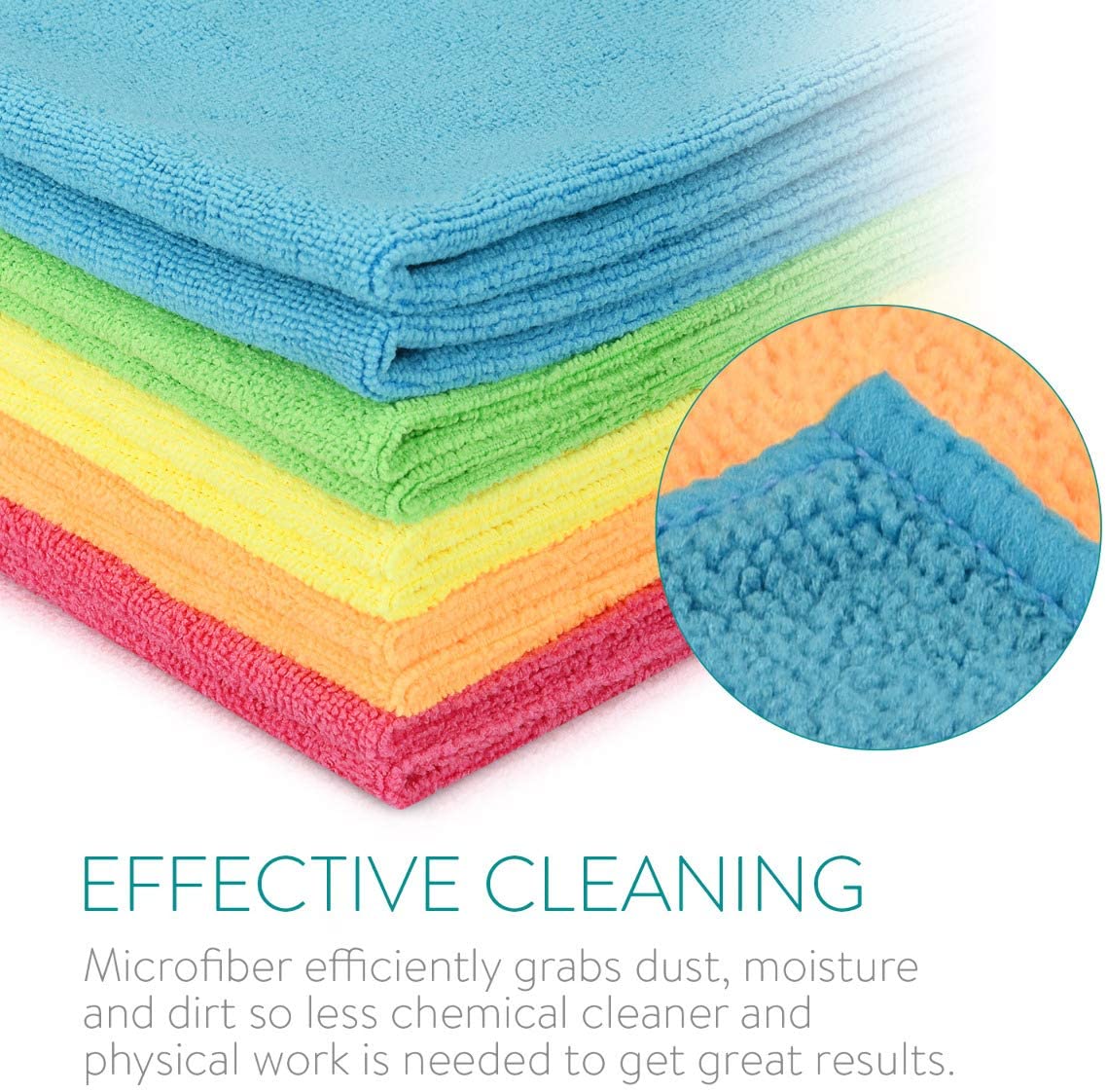 Navaris 20x Microfiber Cleaning Cloth Pack - Σετ 20 Πετσέτες - Multicolor - 46322.02