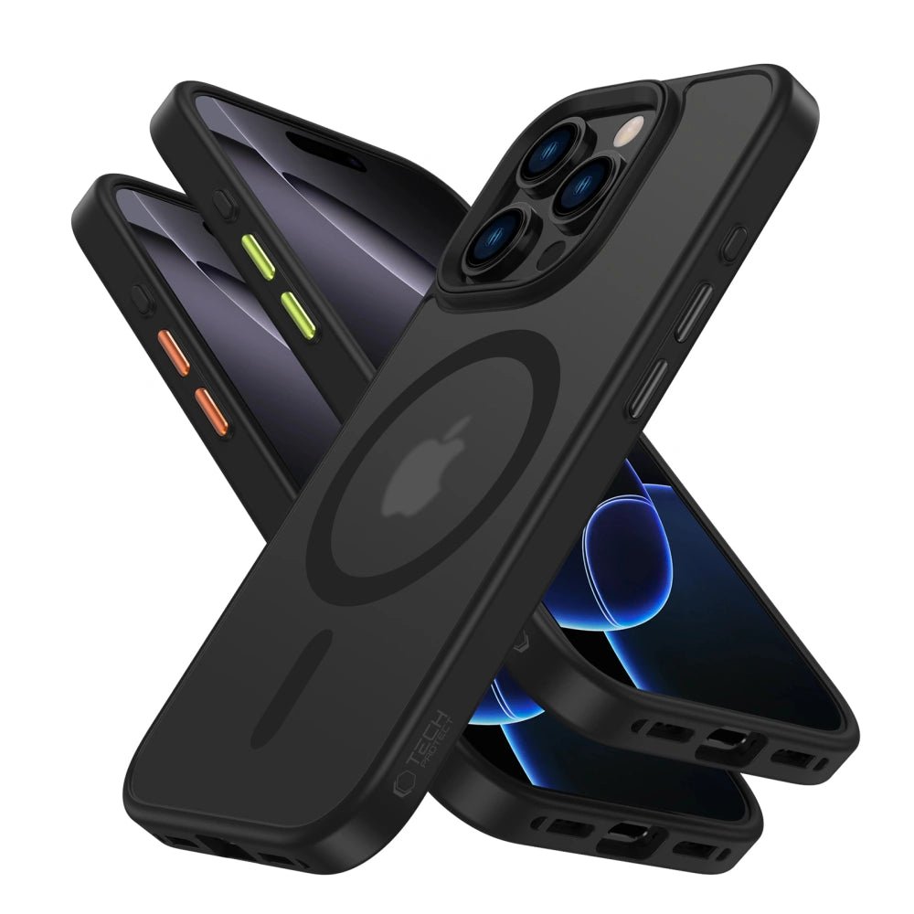 Tech - Protect iPhone 16 Pro Max - MagMat XT 3 - Set - Σκληρή Θήκη με Πλαίσιο Σιλικόνης και MagSafe - Ημιδιάφανη / Matte Black