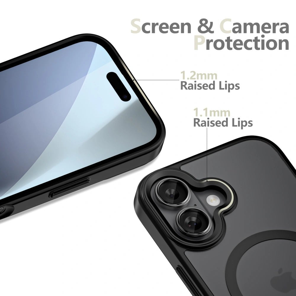 Tech - Protect iPhone 17 MagMat - Σκληρή Θήκη με Πλαίσιο Σιλικόνης και MagSafe - Matte Black / Ημιδιάφανη