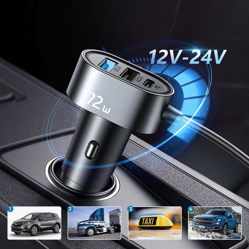 Joyroom JR - CL05 5 - Port - Φορτιστής Αυτοκινήτου με 5 Θύρες USB 72W - Black