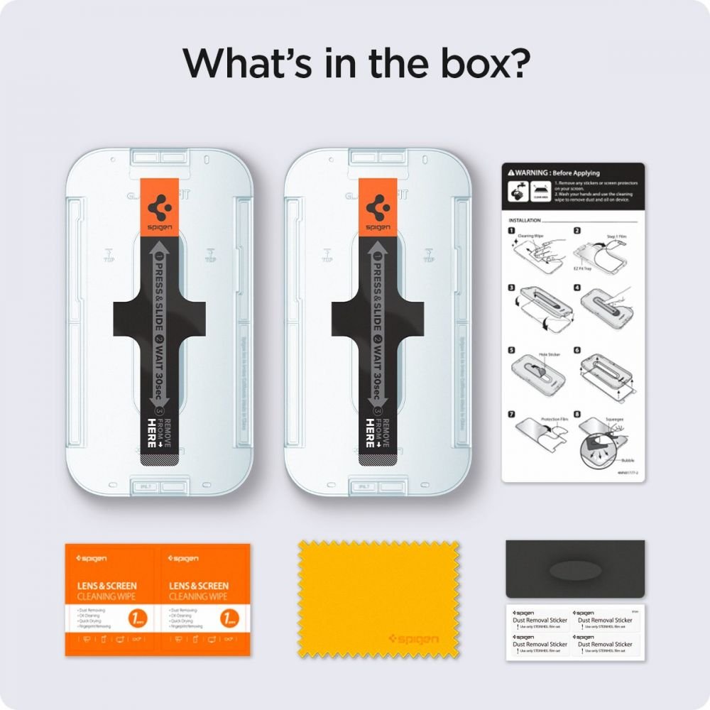 Spigen iPhone 13 Pro Max Glas.TR Privacy EZ Fit 2.5D 9H Tempered Glass Αντιχαρακτικό Γυαλί Οθόνης - 2 Τεμάχια - Clear / Black - AGL03378