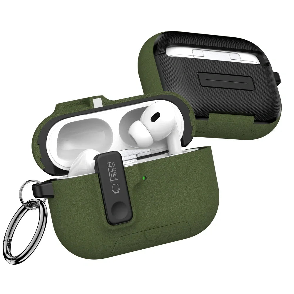 Tech - Protect AirPods Pro 3 - Θήκη από Σκληρό Πλαστικό - Slim Hook - Olive Green