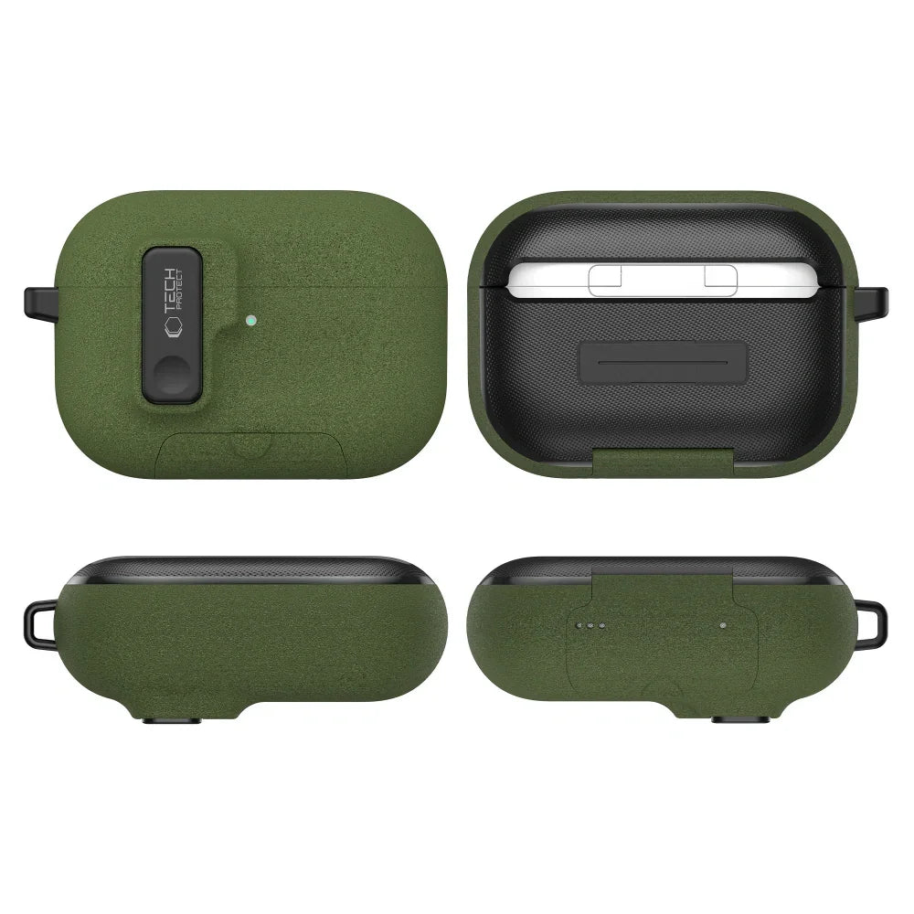 Tech - Protect AirPods Pro 3 - Θήκη από Σκληρό Πλαστικό - Slim Hook - Olive Green