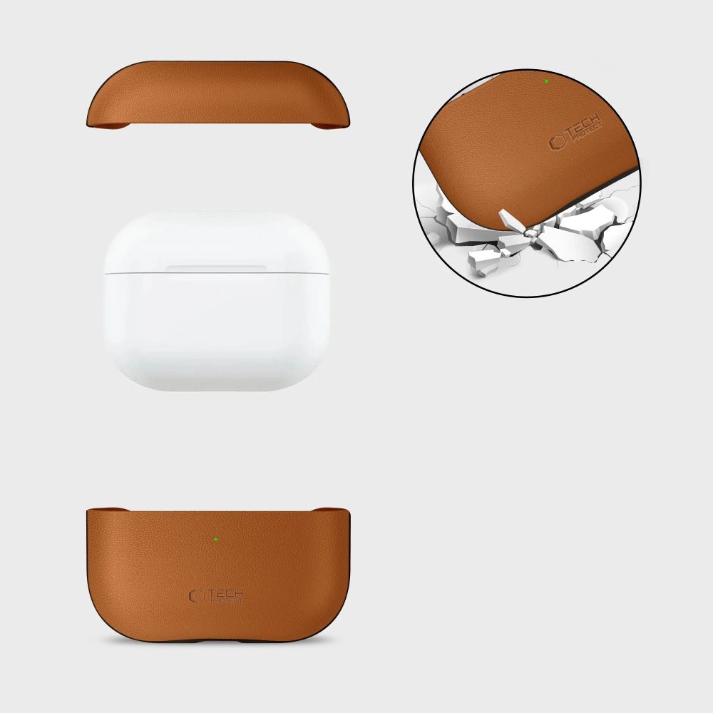 Tech - Protect AirPods Pro 3 - Δερμάτινη Θήκη - NaturalFit - Brown