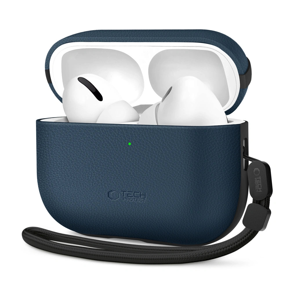 Tech - Protect AirPods Pro 3 - Δερμάτινη Θήκη - NaturalFit - Navy Blue